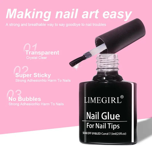 Nail Tips Glue Gel 7.5ml - UV Strong Multi-function Gel Polish for False Nails Manicure