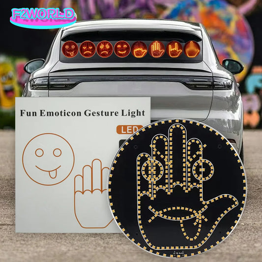 LED Emoji Car Window Light | Fun Birthday & Graduation Gift with Remote Control