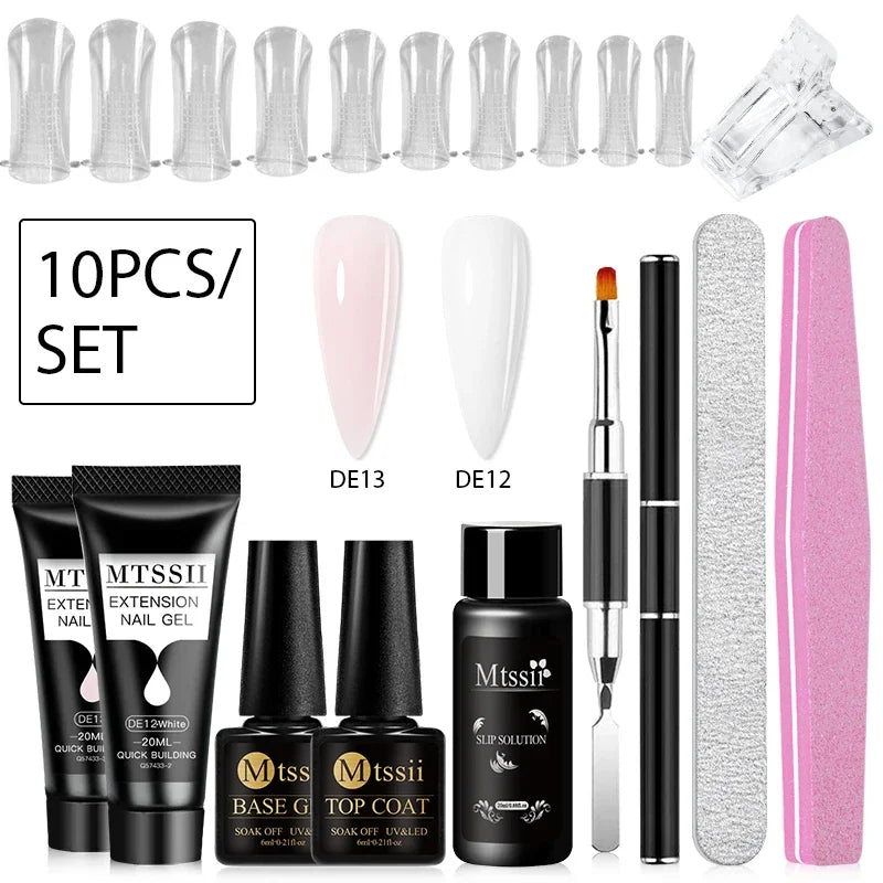20ml Extension Nail Gel Kit - Quick Building UV/LED Gel Polish Set for Nail Art