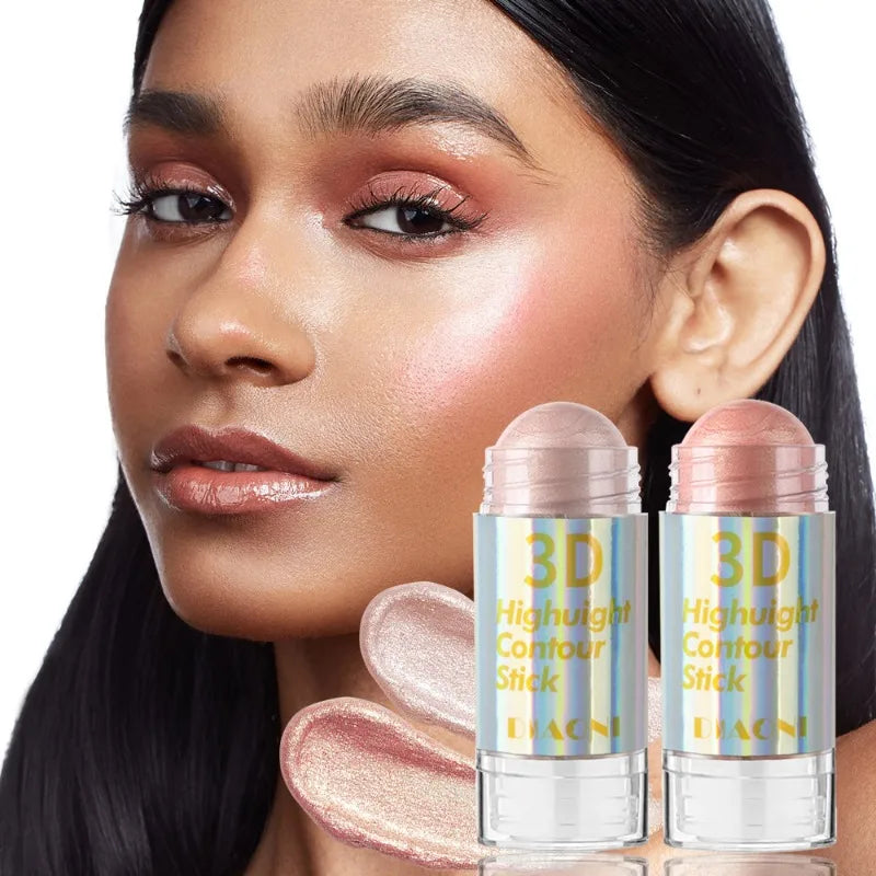 Glamour Glow 6 Colors Highlighter Stick - Professional Face Contour & Bronzer Bar