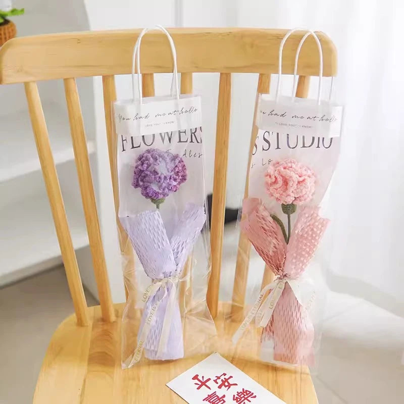 Handcrafted Crochet Tulip Flower - Artificial Woven Tulip for Home Decoration, Weddings & Mother's Day Gifts