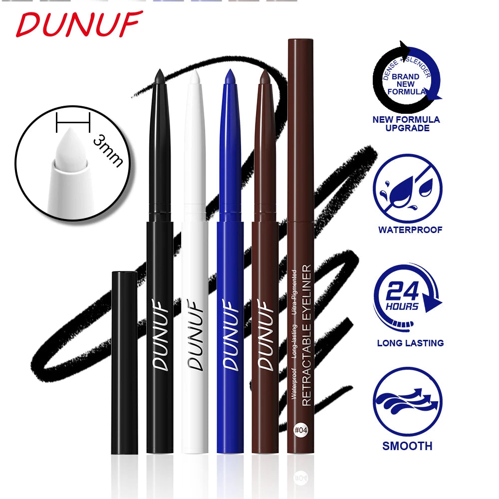 4-Piece Waterproof Eyeliner Pencil Set | Smudge-Proof & Long-Lasting