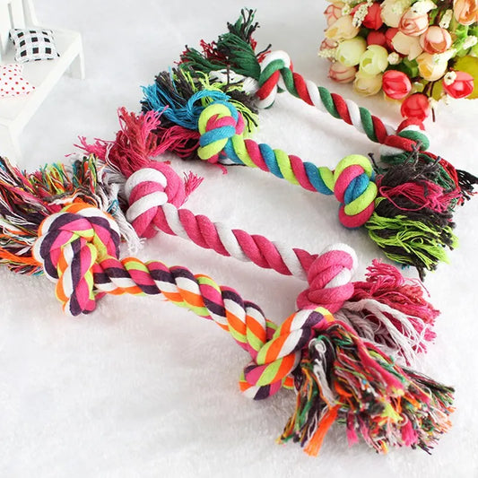 Dog Cotton Rope Chew Toy - Random Color