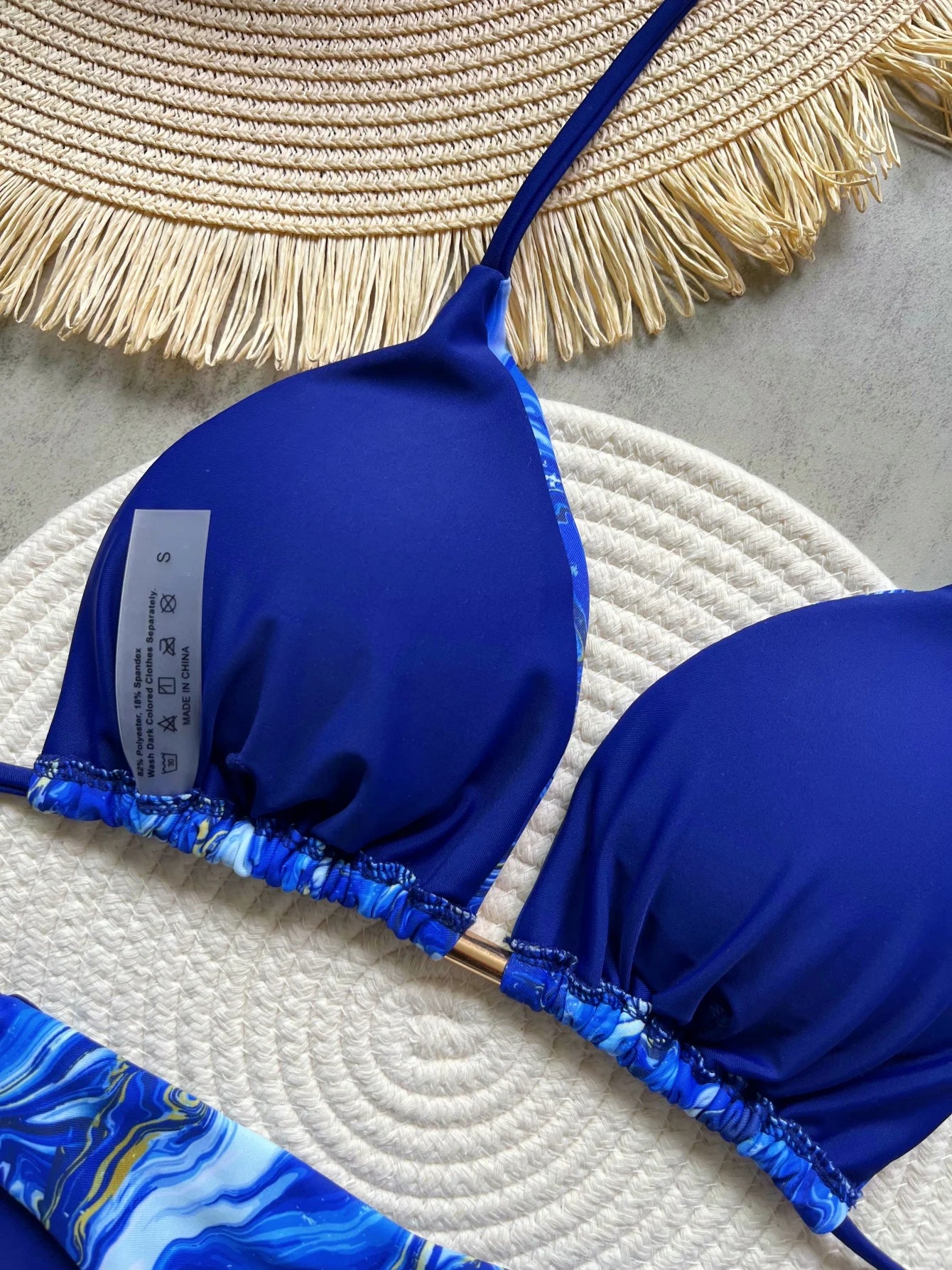 Print Halter Mini High Cut Bikini Women Two-Piece Swimwear Set
