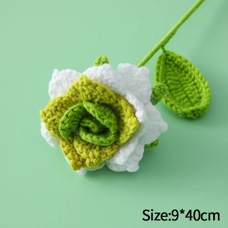 Handcrafted Crochet Tulip Flower - Artificial Woven Tulip for Home Decoration, Weddings & Mother's Day Gifts
