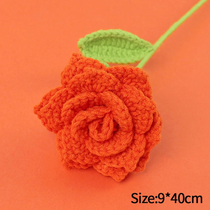 Handcrafted Crochet Tulip Flower - Artificial Woven Tulip for Home Decoration, Weddings & Mother's Day Gifts