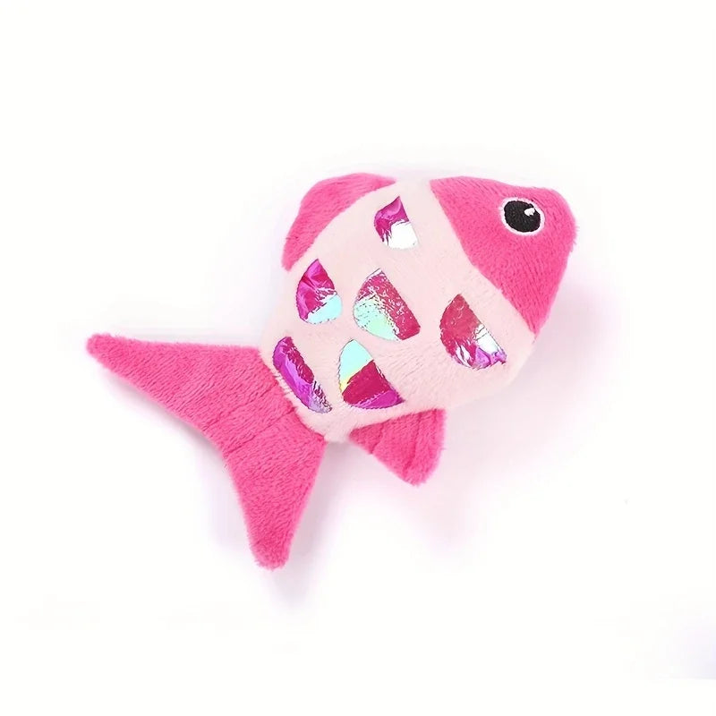 Colorful Fish Crinkle Plush Cat Toy