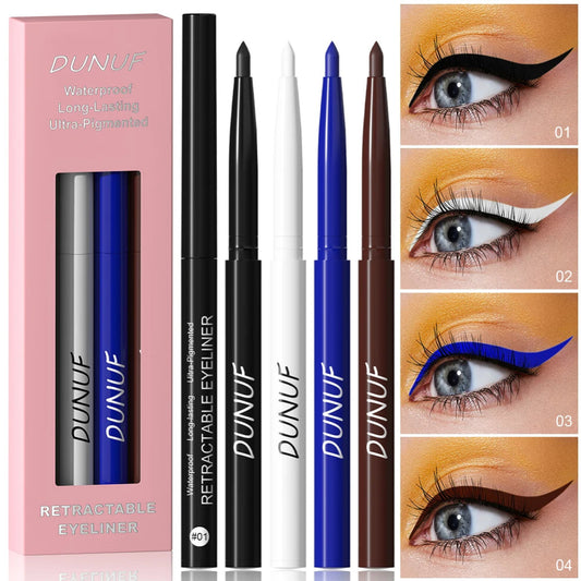4-Piece Waterproof Eyeliner Pencil Set | Smudge-Proof & Long-Lasting