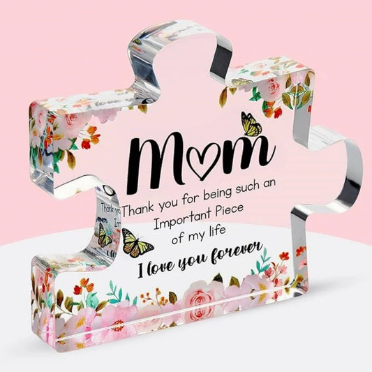 Engraved Acrylic Puzzle Piece | Heartfelt Gift for Mom for Any Occasion