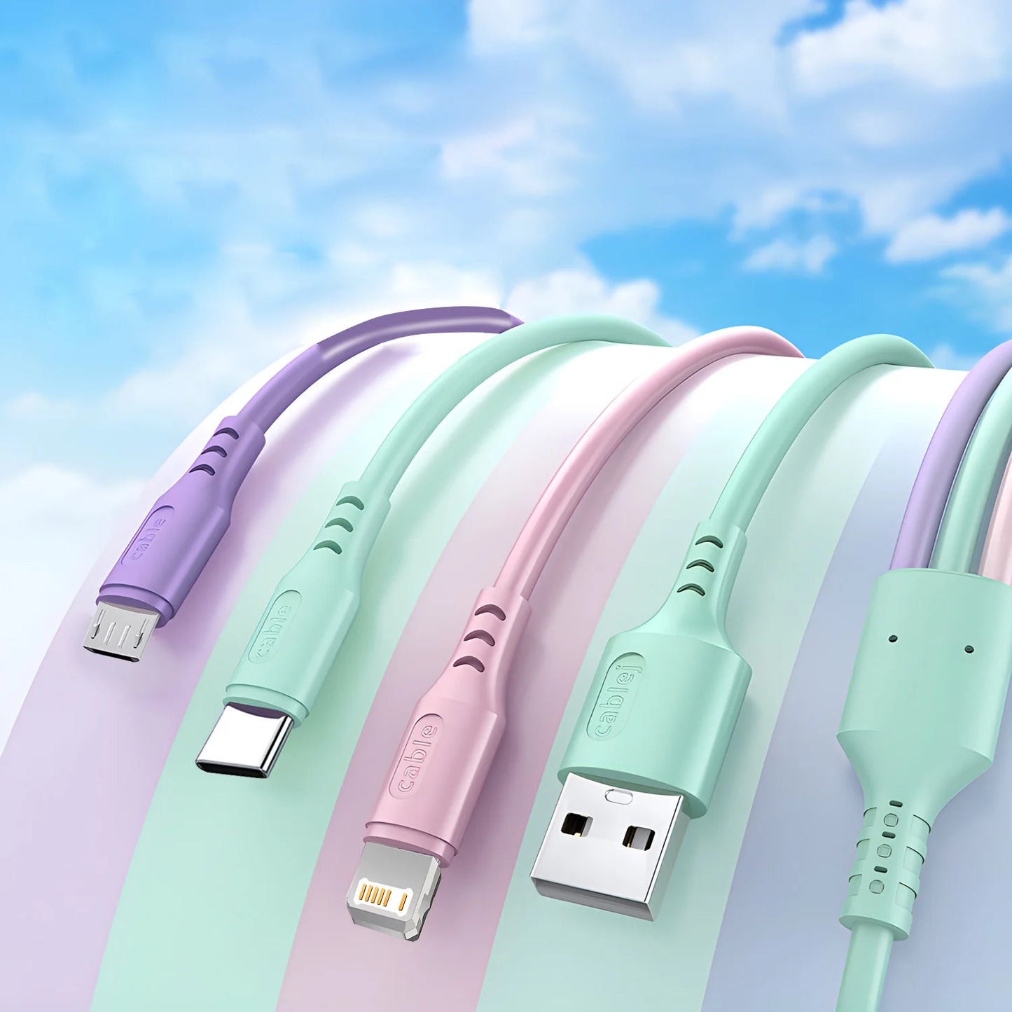 3-in-1 Fast Charging Cable - iPhone 15/14/13/12/11 + USB-C + Micro USB | Universal Phone Charger & Data Cable