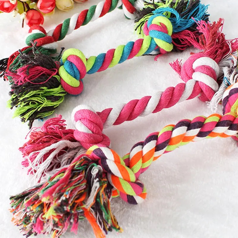 Dog Cotton Rope Chew Toy - Random Color