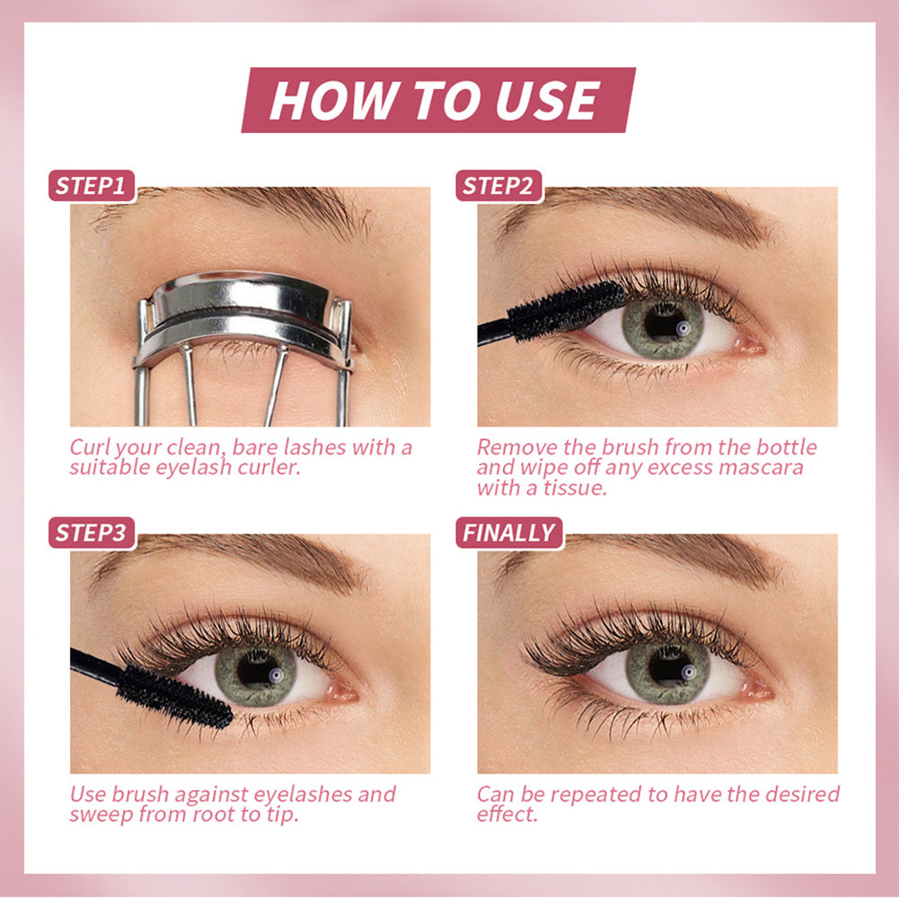 MAKEUPEATING Natural Curling Mascara - Waterproof Quick Dry Smudge-proof Eyelash Cream