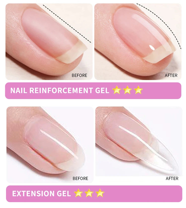 BORN PRETTY 6 in 1 Nail Glue Gel - Extra Strong Adhesive for Press On Nails & Extensions