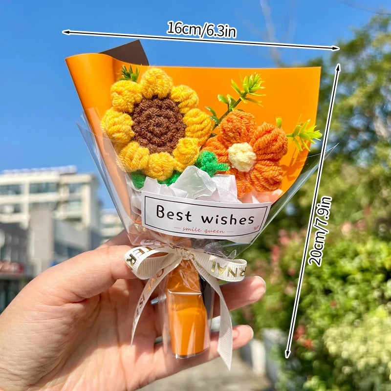 Handcrafted Mini Crochet Flower Bouquet | Perfect Gift for All Occasions