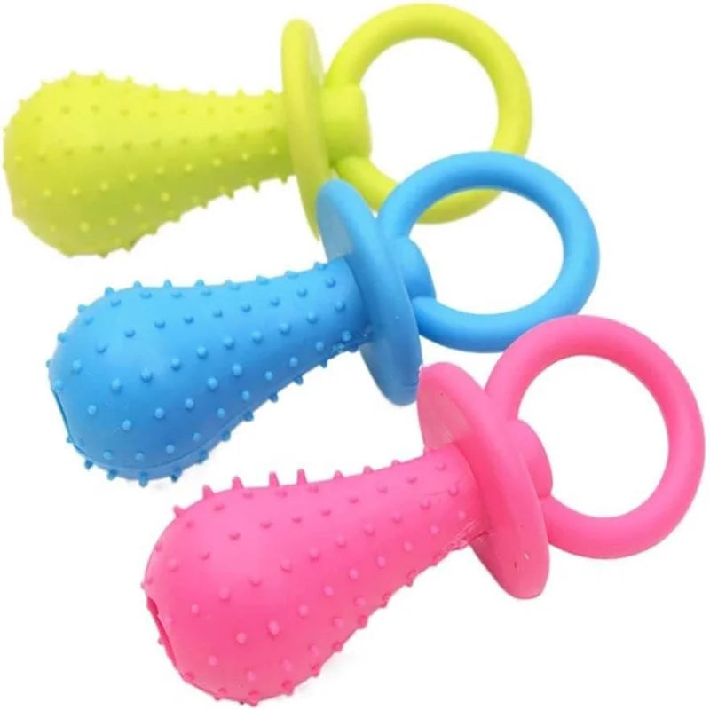 Rubber Pacifier Dog Chew Toy