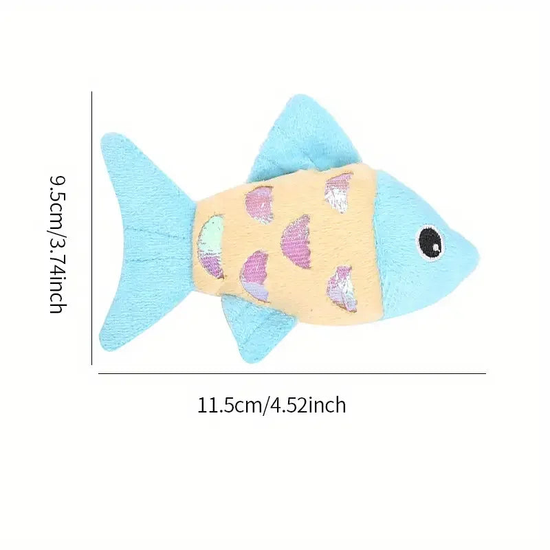 Colorful Fish Crinkle Plush Cat Toy