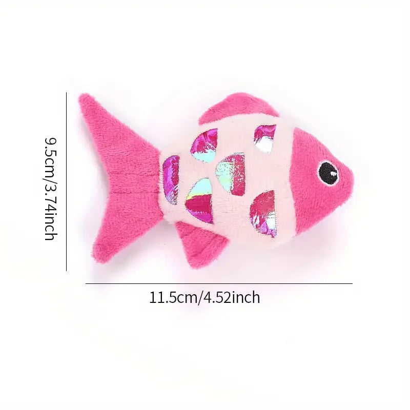 Colorful Fish Crinkle Plush Cat Toy