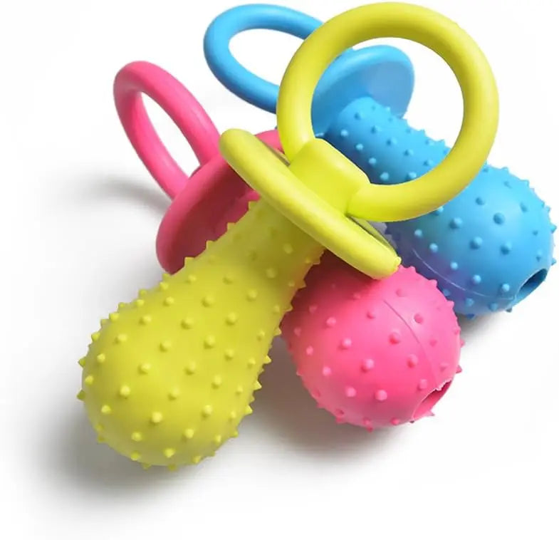 Rubber Pacifier Dog Chew Toy