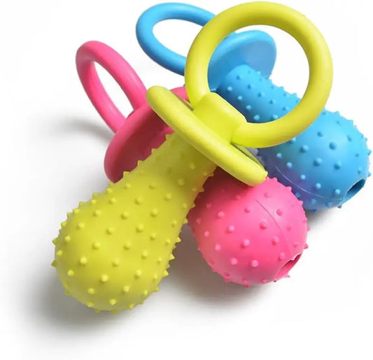 Rubber Pacifier Dog Chew Toy