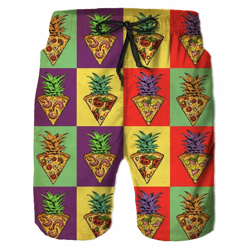 Vibrant Graffiti Beach Shorts for Men - Summer Collection