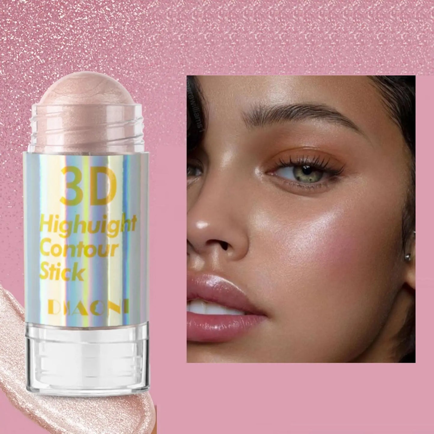 Glamour Glow 6 Colors Highlighter Stick - Professional Face Contour & Bronzer Bar