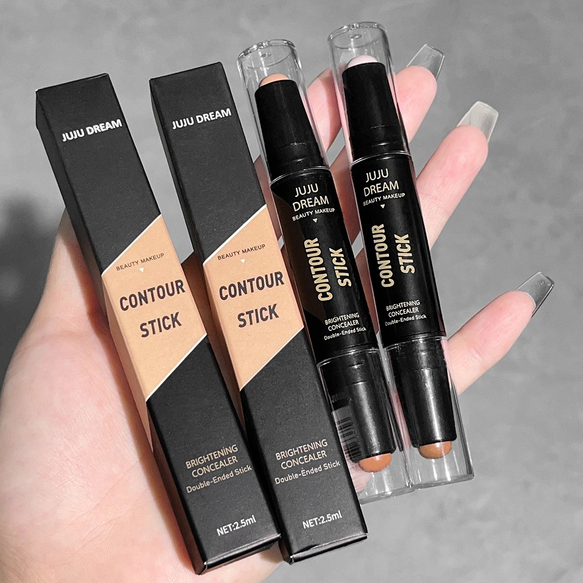 Dream Double-Ended Contour & Highlight Stick - 3D Face Sculpting, Nose Contouring & Brightening Makeup"
