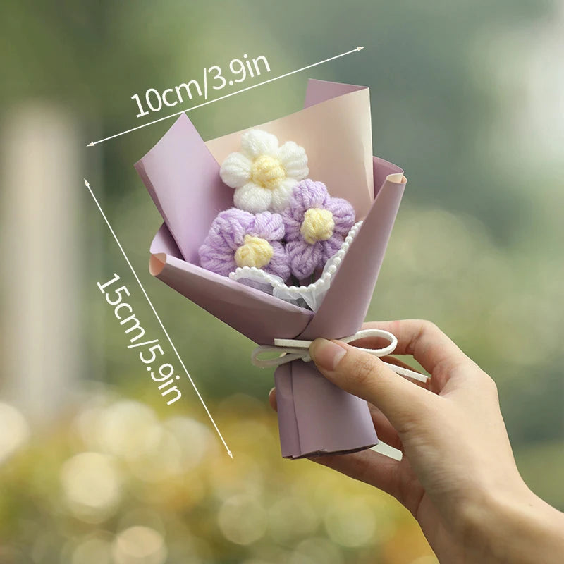 Handcrafted Mini Crochet Flower Bouquet | Perfect Gift for All Occasions