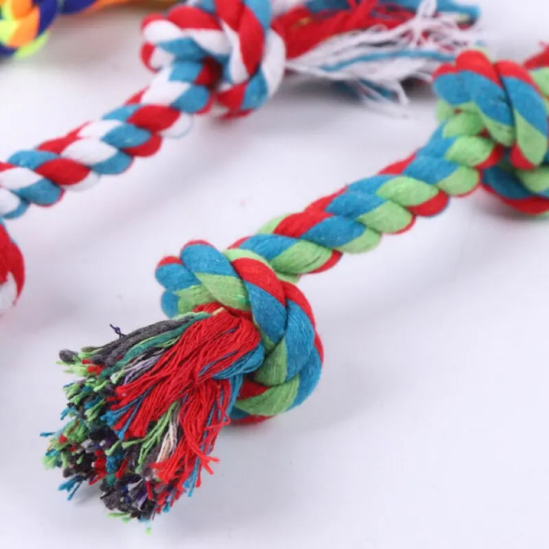 Dog Cotton Rope Chew Toy - Random Color