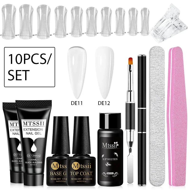 20ml Extension Nail Gel Kit - Quick Building UV/LED Gel Polish Set for Nail Art