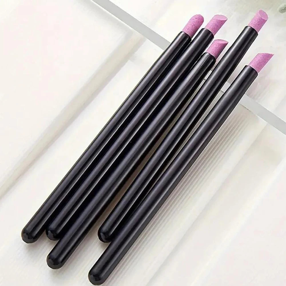 5Pcs Pink French Nail Art Liner Painting Brush Set - Ultra-thin 7/10/12/15/20m Elongated Lines Drawing Pen DIY Manicure