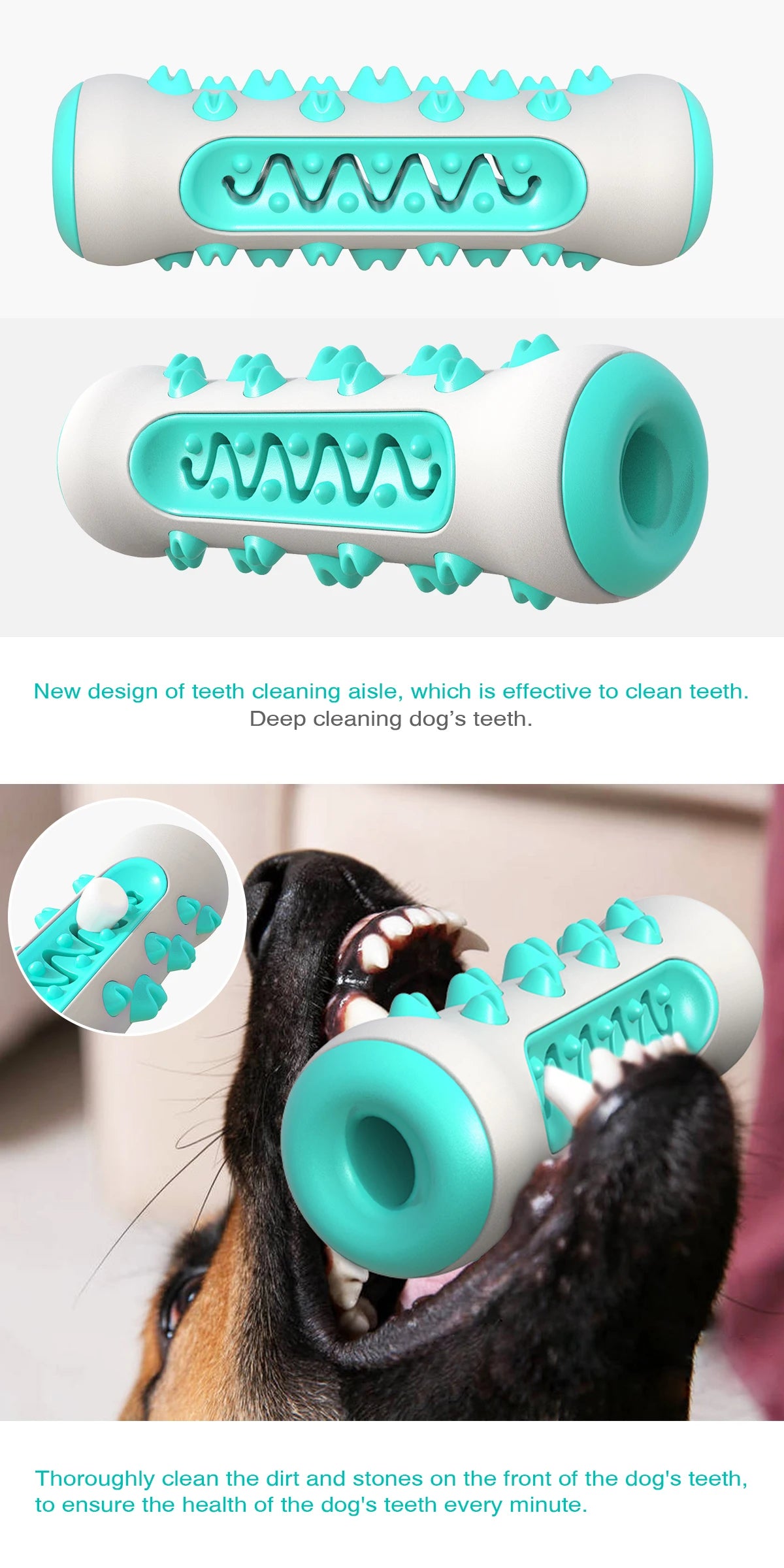 Pet Toothbrush Stick - Dog Chew Toy for Medium and Large Dogs