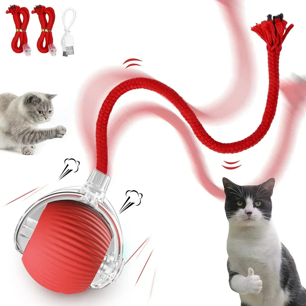 Interactive Electric Rolling Cat Ball Toy