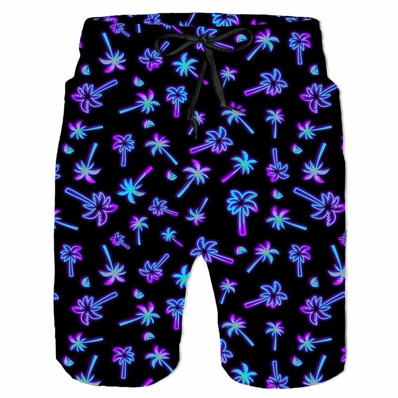 Vibrant Graffiti Beach Shorts for Men - Summer Collection