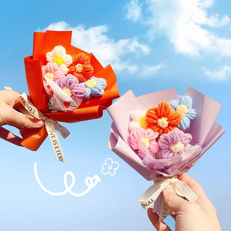 Handcrafted Mini Crochet Flower Bouquet | Perfect Gift for All Occasions
