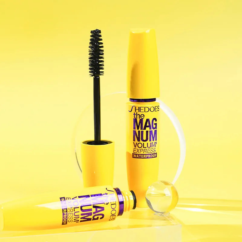 4D Black Mascara - Thickening, Lengthening & Curling Liquid Fiber Mascara for Dramatic Lashes