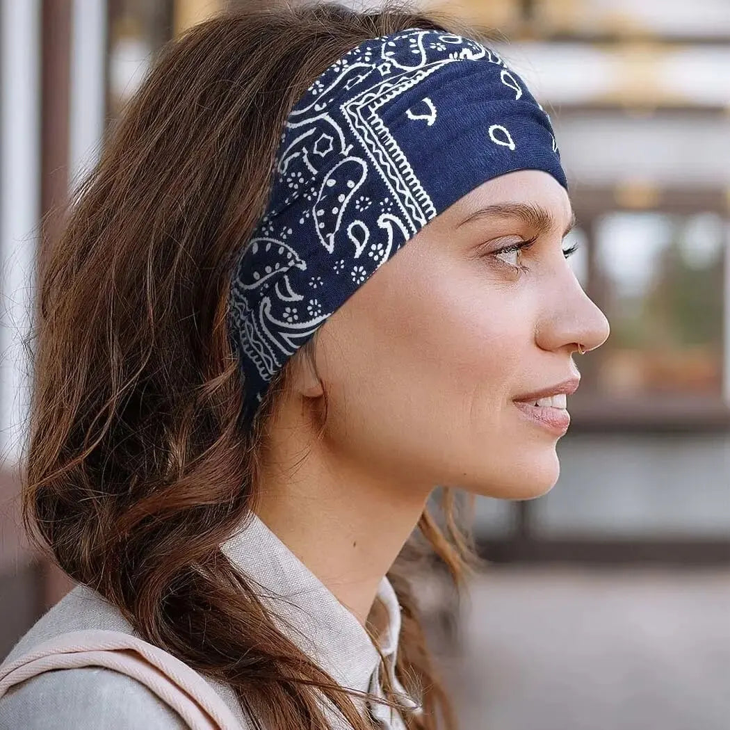 Wide Stretchy Headband For Women - Knotted Yoga Sports Sweatband