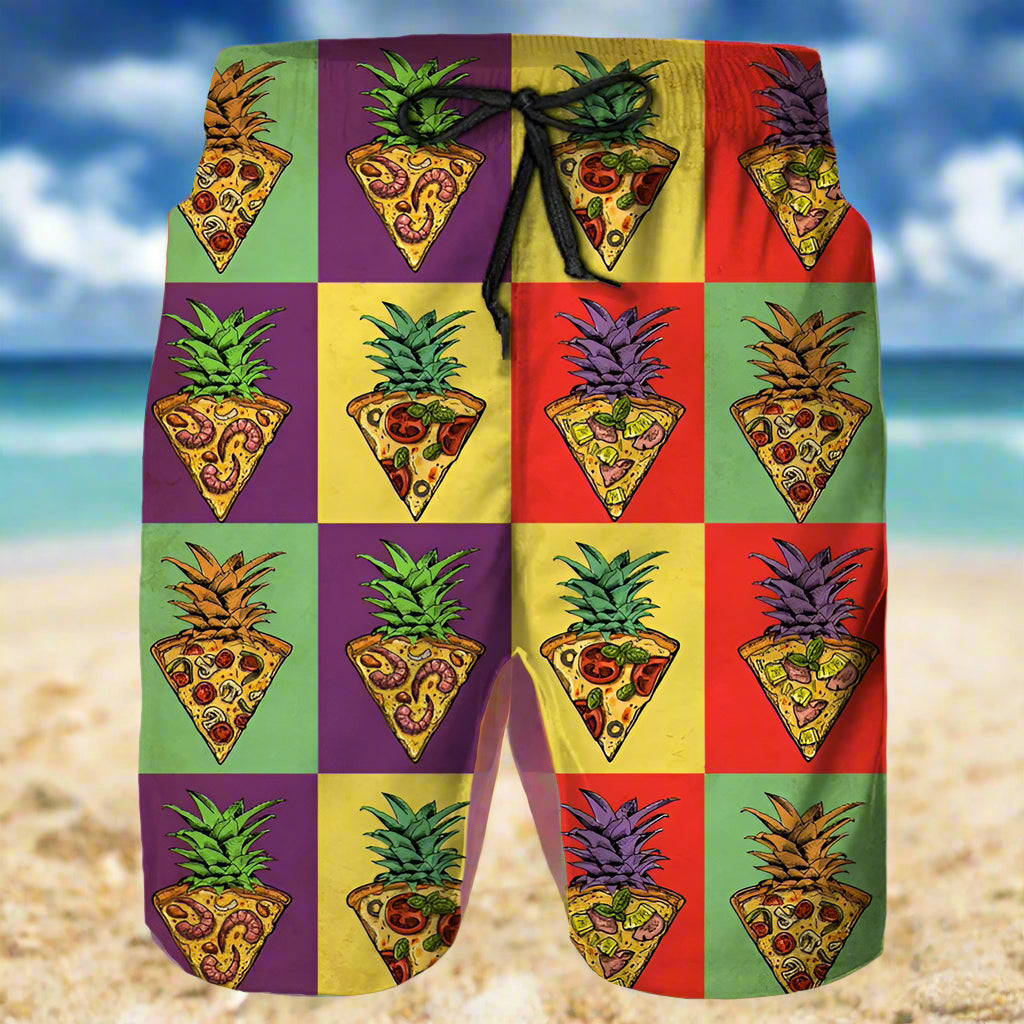 Vibrant Graffiti Beach Shorts for Men - Summer Collection