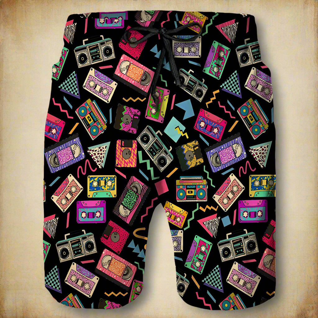 Vibrant Graffiti Beach Shorts for Men - Summer Collection