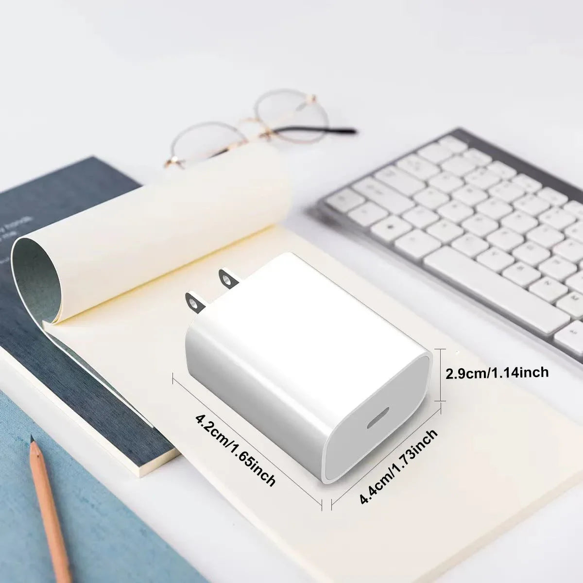 20W Fast Charger for iPhone 14/13/12/11 Pro Max - USB-C PD Fast Charging Cable & Adapter Set