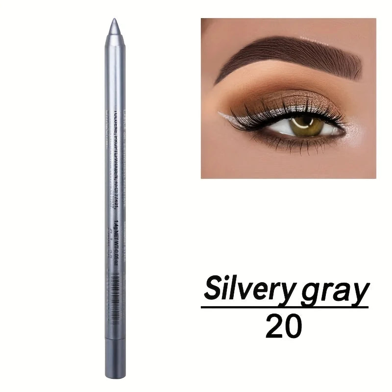Smudge-Proof Waterproof Eyeliner Pencil - High-Shine, Long-Lasting Eye Makeup in Black & Multicolor Options