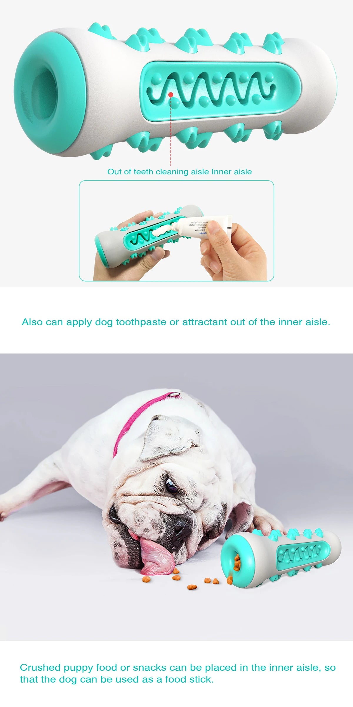 Pet Toothbrush Stick - Dog Chew Toy for Medium and Large Dogs