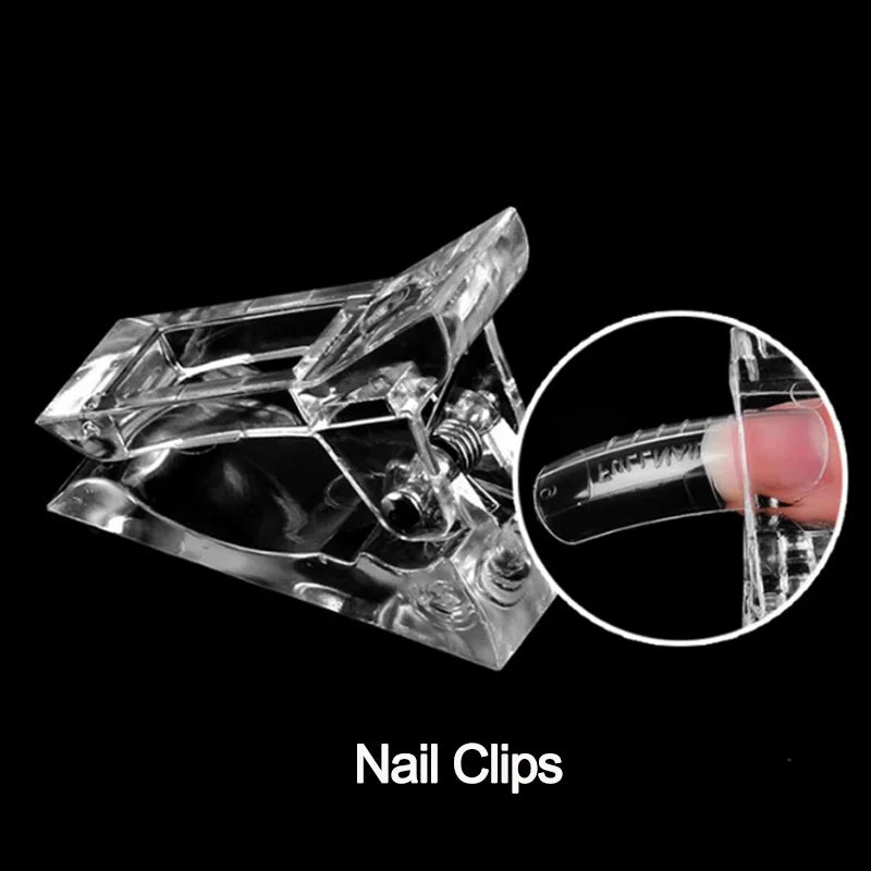 100-Piece Complete Acrylic Nail Tips Set - Full Coverage False Nails with UV Gel Tools for Professional Manicures