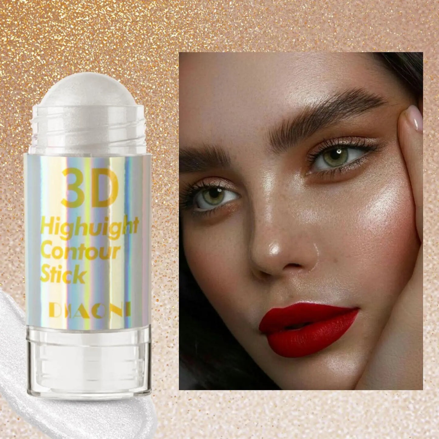 Glamour Glow 6 Colors Highlighter Stick - Professional Face Contour & Bronzer Bar