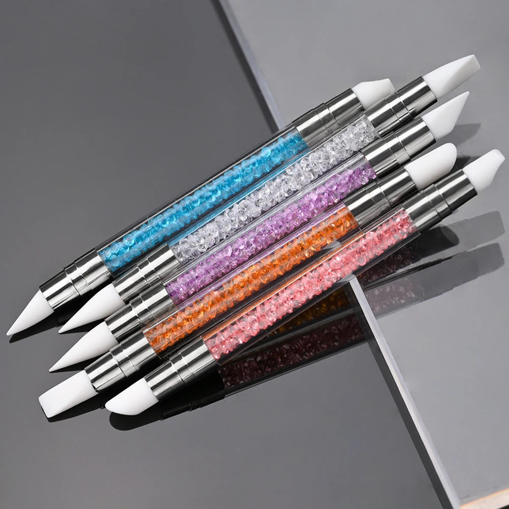 5Pcs Pink French Nail Art Liner Painting Brush Set - Ultra-thin 7/10/12/15/20m Elongated Lines Drawing Pen DIY Manicure