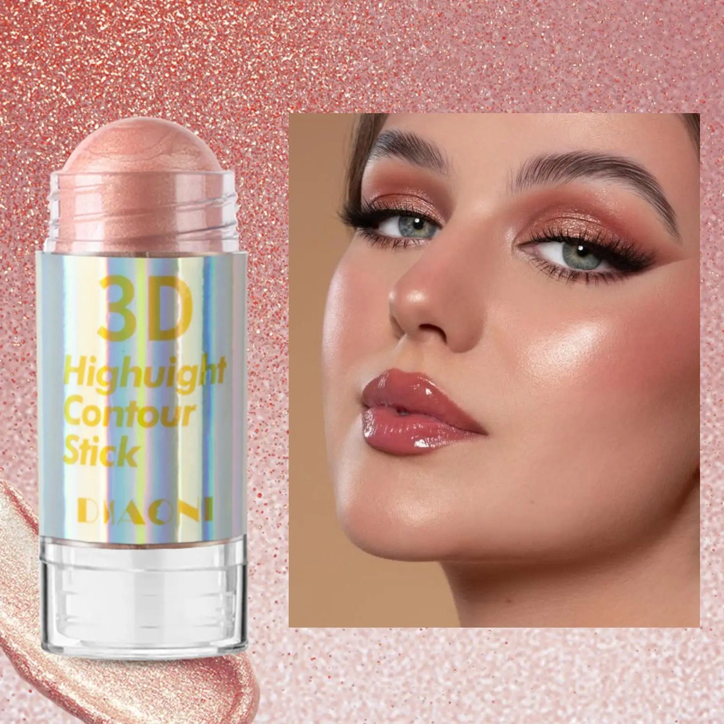 Glamour Glow 6 Colors Highlighter Stick - Professional Face Contour & Bronzer Bar