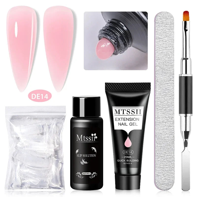 20ml Extension Nail Gel Kit - Quick Building UV/LED Gel Polish Set for Nail Art