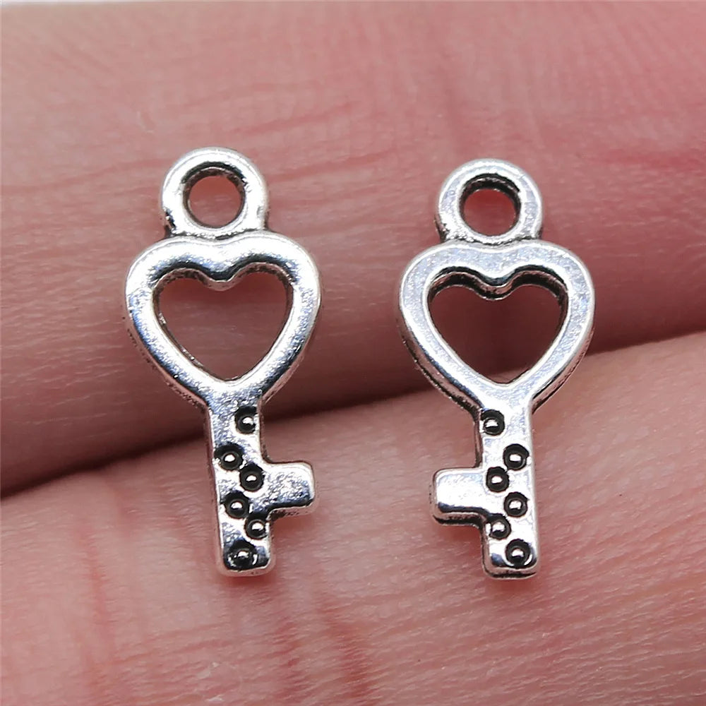 40pcs Irelia Vintage Zinc Alloy Key Charms - Cute Small Metal Pendants for DIY Jewelry Making and Crafts