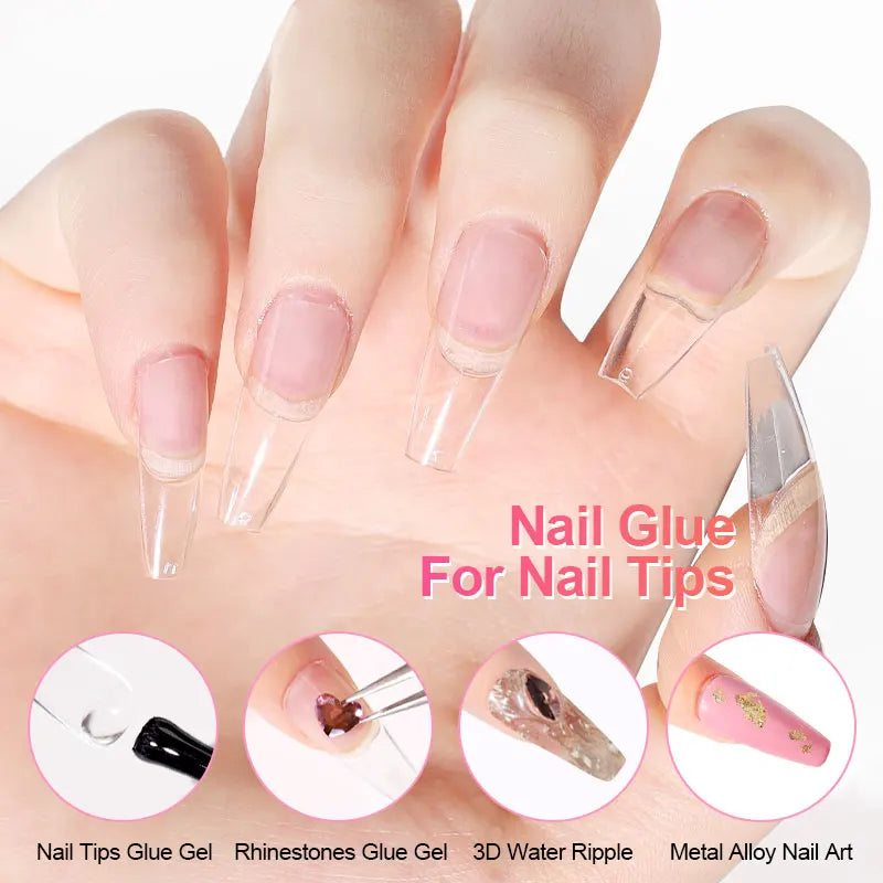 Nail Tips Glue Gel 7.5ml - UV Strong Multi-function Gel Polish for False Nails Manicure