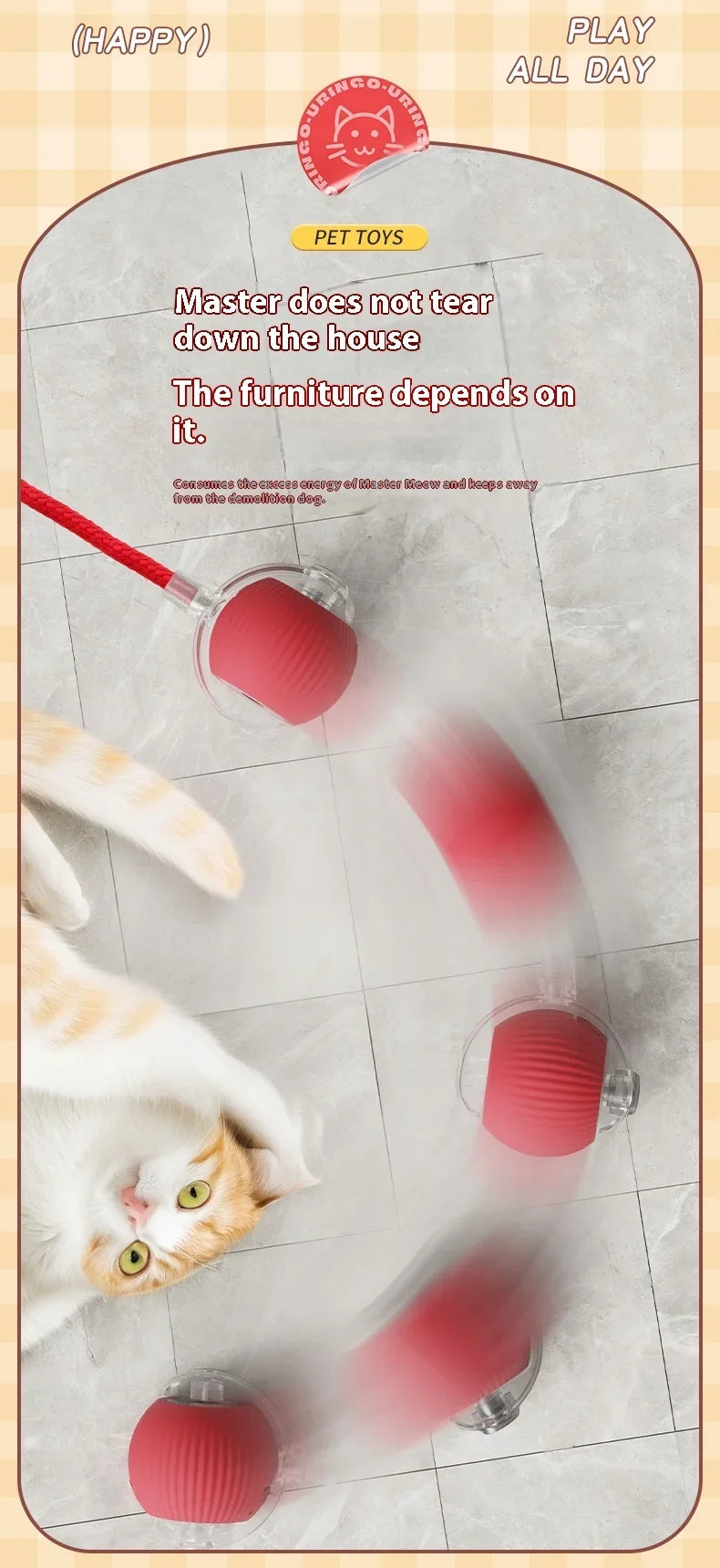 Interactive Electric Rolling Cat Ball Toy