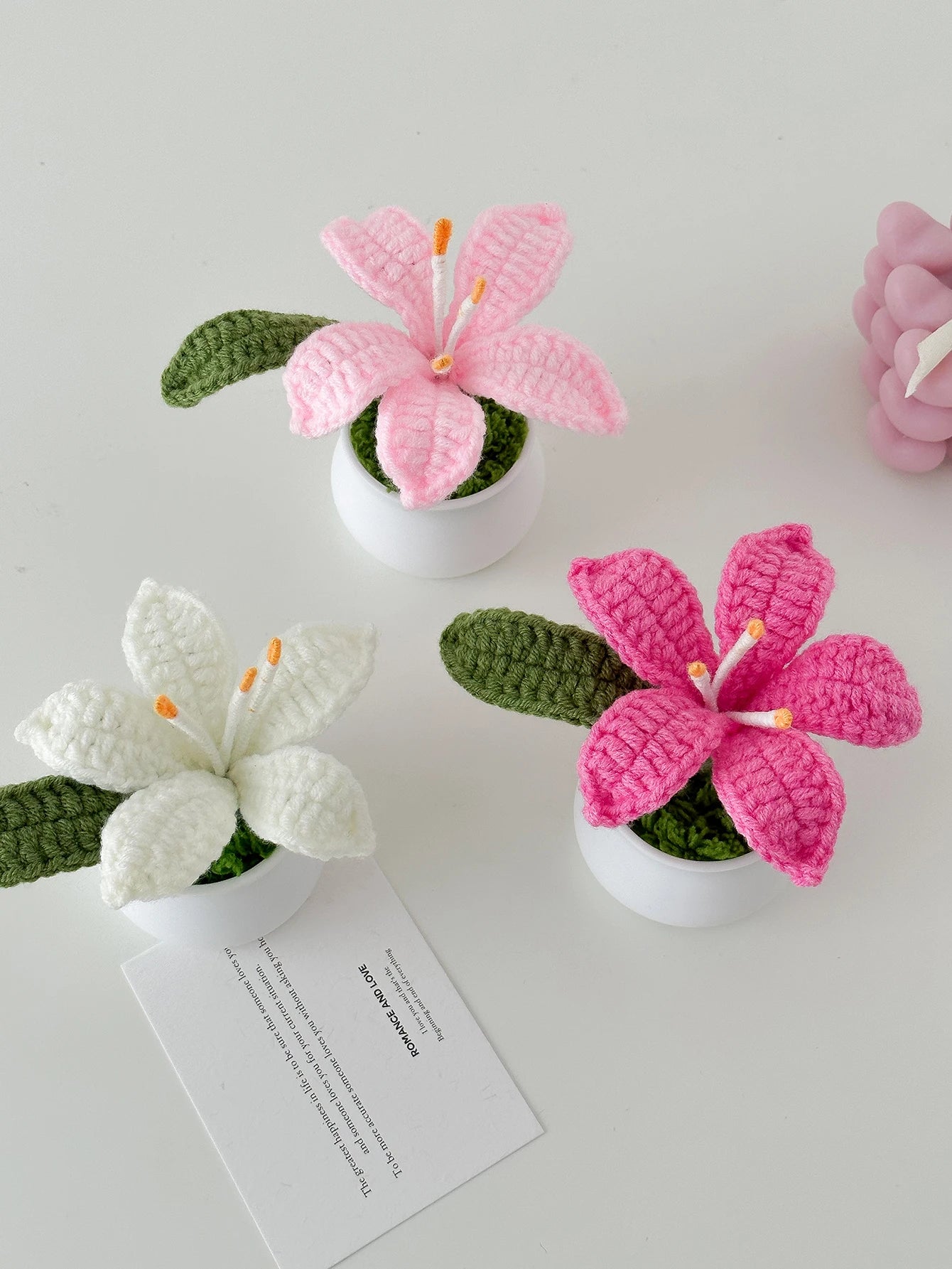 Handcrafted Crochet Lily Pot | Mother's Day, Birthday, Anniversary & Graduation Gift